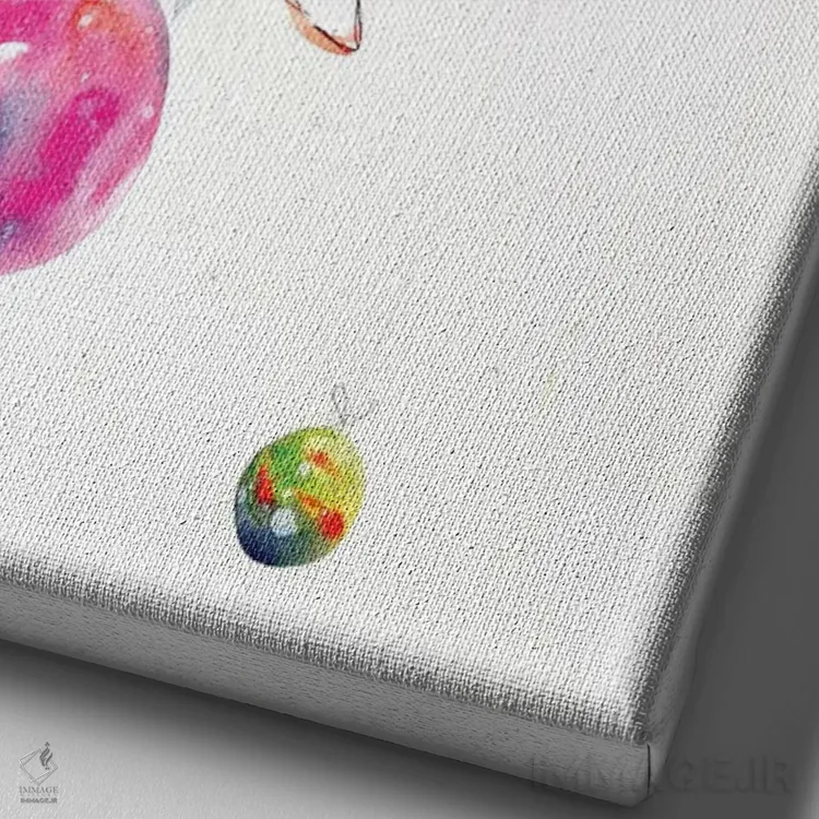 تابلو پرشگر سیارهها اثر آرت برادران اسوارتز (استودیوی هنری) - نمای نزدیک بافت بوم