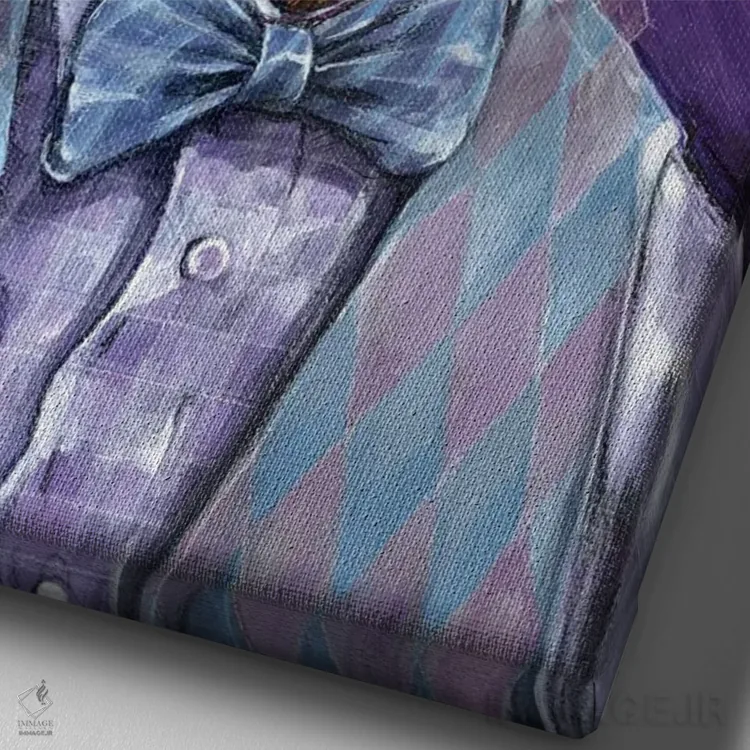 تابلو ژامبون نمکی اثر آرت برادران اسوارتز (استودیوی هنری) - نمای نزدیک بافت بوم