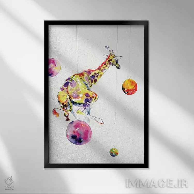 تابلو پرشگر سیارهها اثر آرت برادران اسوارتز (استودیوی هنری) - نمای قابدار مشکی