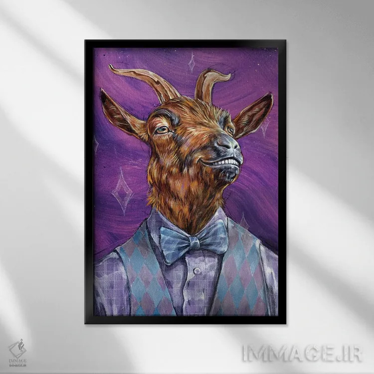 تابلو ژامبون نمکی اثر آرت برادران اسوارتز (استودیوی هنری) - نمای قابدار مشکی