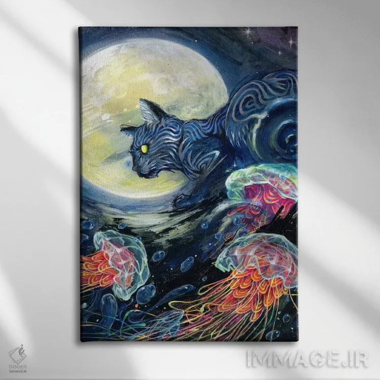 تابلو مد در حال افزایش اثر آرت برادران اسوارتز (استودیوی هنری) - نمای روبهرو روی دیوار