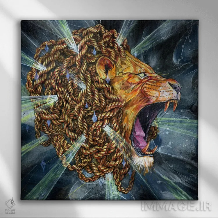 تابلو طلای کهنهٔ لولشده اثر آرت برادران اسوارتز (استودیوی هنری) - نمای روبهرو روی دیوار