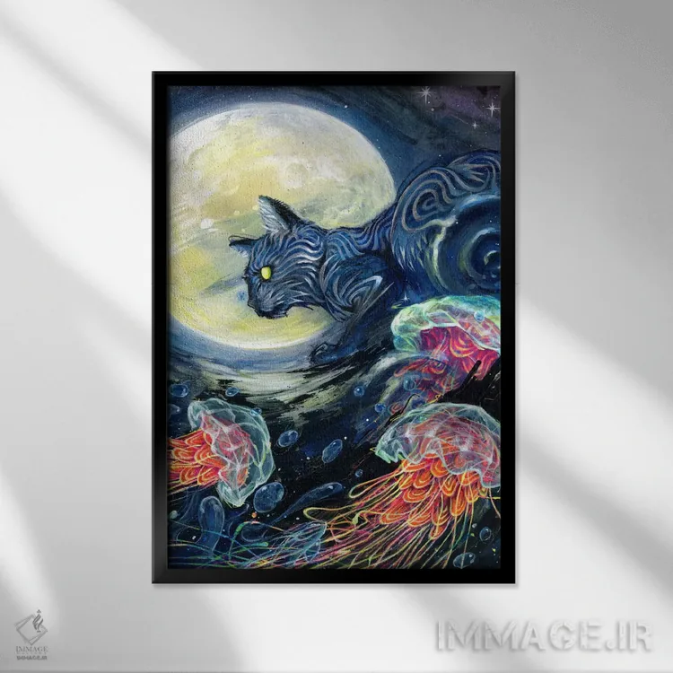 تابلو مد در حال افزایش اثر آرت برادران اسوارتز (استودیوی هنری) - نمای قابدار مشکی