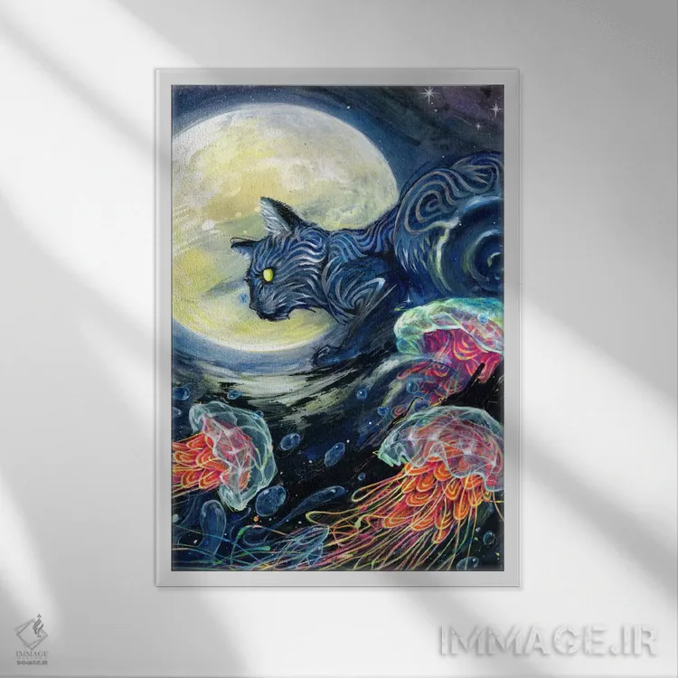 تابلو مد در حال افزایش اثر آرت برادران اسوارتز (استودیوی هنری) - نمای قابدار سفید