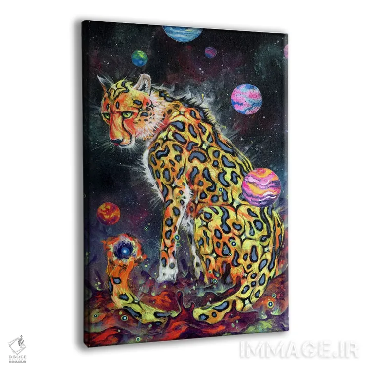 تابلو یوزپلنگ فضایی اثر آرت برادران اسوارتز (استودیوی هنری) - نمای پرسپکتیو محصول