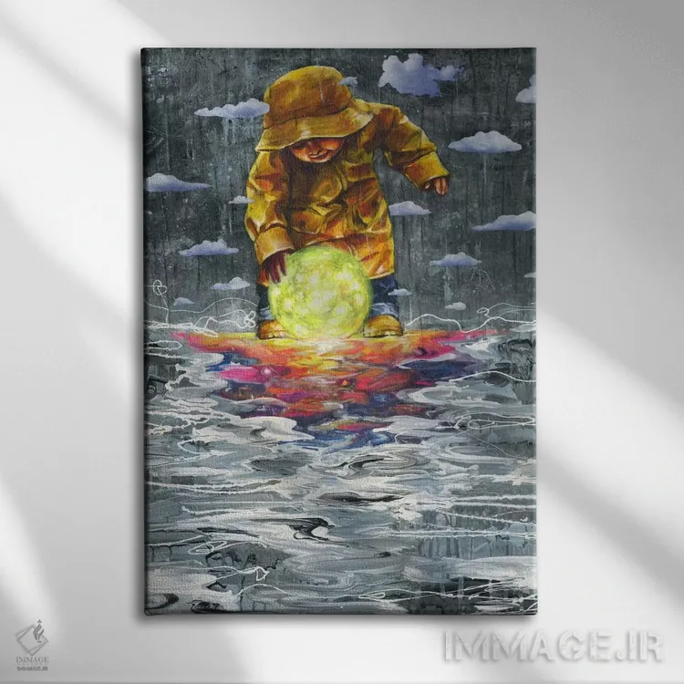 تابلو ایستاده در آفتاب اثر آرت برادران اسوارتز (استودیوی هنری) - نمای روبهرو روی دیوار