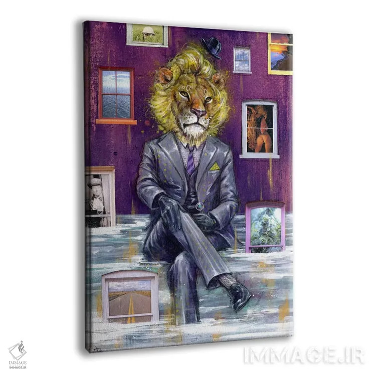 تابلو آنسوی آینه (اشاره به رمان) اثر آرت برادران اسوارتز (استودیوی هنری) - نمای پرسپکتیو محصول