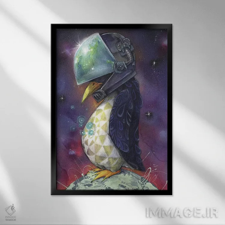 تابلو سر پیزلی اثر آرت برادران اسوارتز (استودیوی هنری) - نمای قابدار مشکی