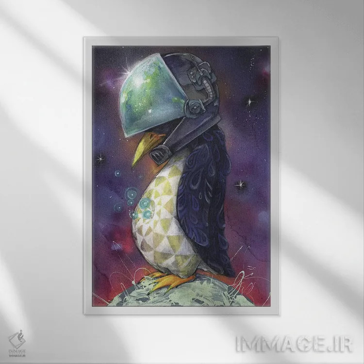 تابلو سر پیزلی اثر آرت برادران اسوارتز (استودیوی هنری) - نمای قابدار سفید