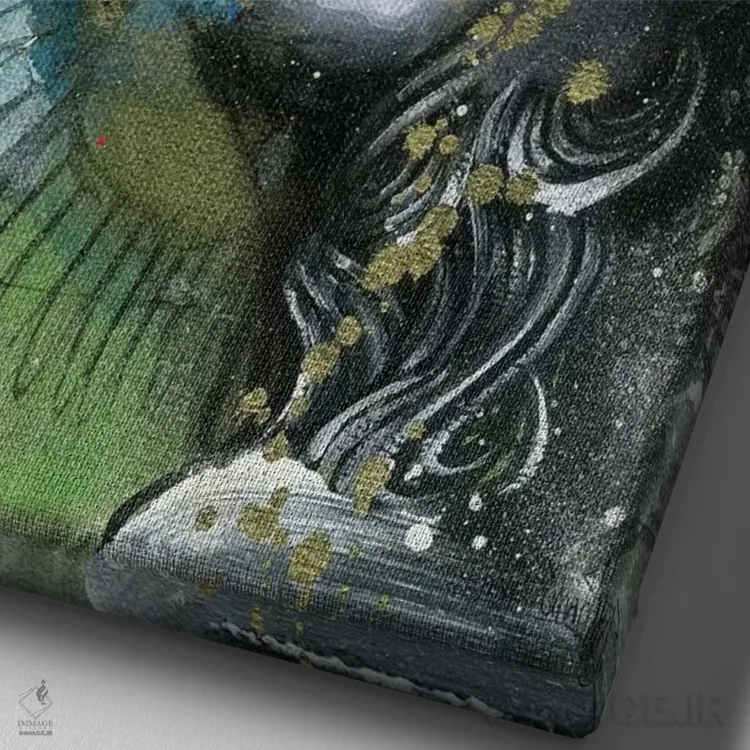 تابلو چشمهای باز اثر آرت برادران اسوارتز (استودیوی هنری) - نمای نزدیک بافت بوم