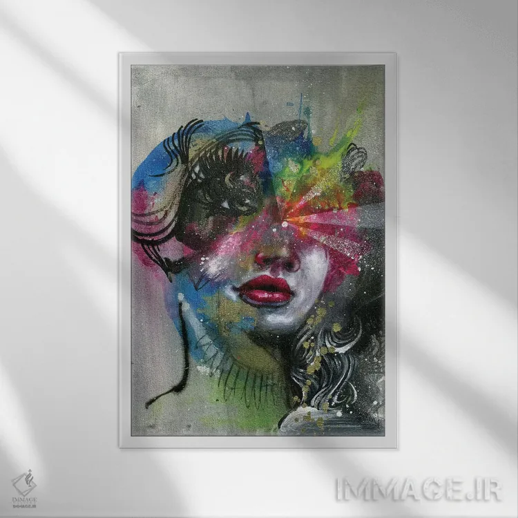 تابلو چشمهای باز اثر آرت برادران اسوارتز (استودیوی هنری) - نمای قابدار سفید