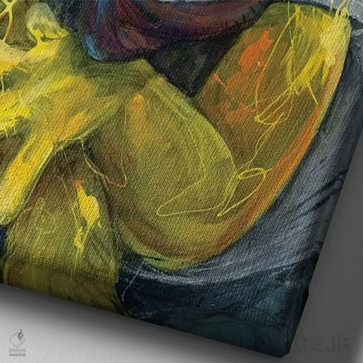 تابلو هومر (شاعر) اثر آرت برادران اسوارتز (استودیوی هنری) - نمای نزدیک بافت بوم