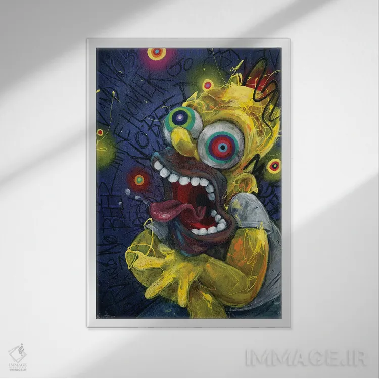 تابلو هومر (شاعر) اثر آرت برادران اسوارتز (استودیوی هنری) - نمای قابدار سفید