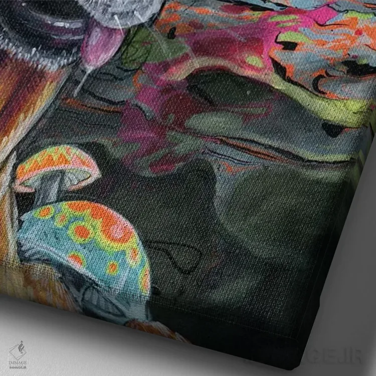 تابلو غار دوایت اثر آرت برادران اسوارتز (استودیوی هنری) - نمای نزدیک بافت بوم