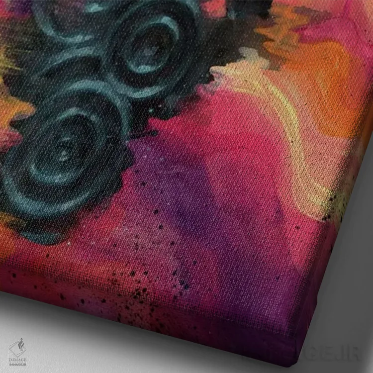 تابلو اسپیسمن اسپلایف (لقب/نام) اثر آرت برادران اسوارتز (استودیوی هنری) - نمای نزدیک بافت بوم