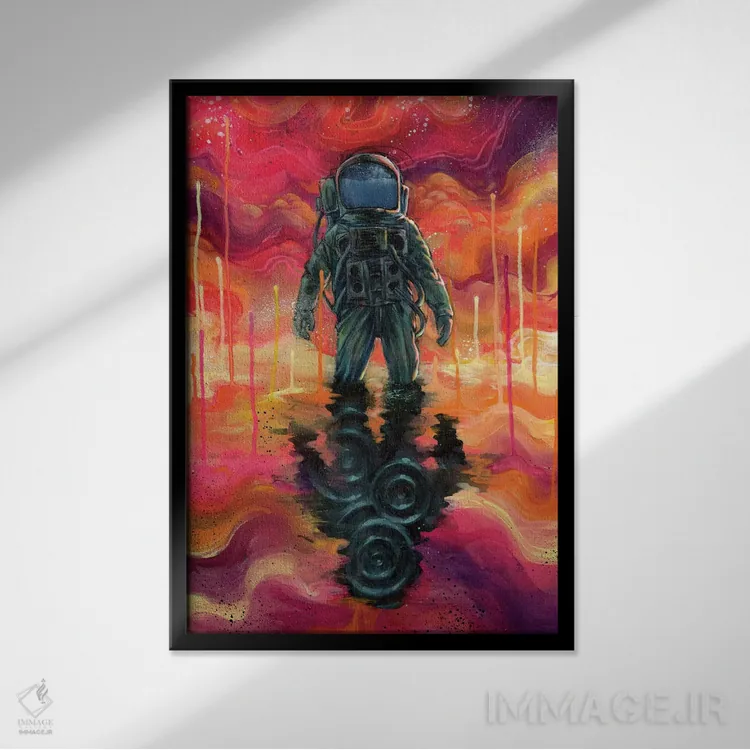 تابلو اسپیسمن اسپلایف (لقب/نام) اثر آرت برادران اسوارتز (استودیوی هنری) - نمای قابدار مشکی