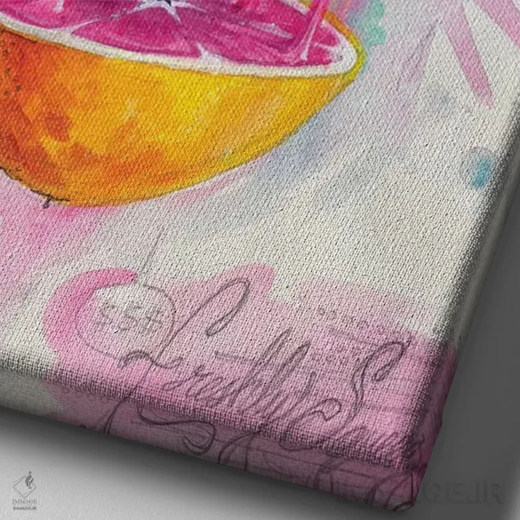 تابلو تازه آبگیری شده اثر آرت برادران اسوارتز (استودیوی هنری) - نمای نزدیک بافت بوم