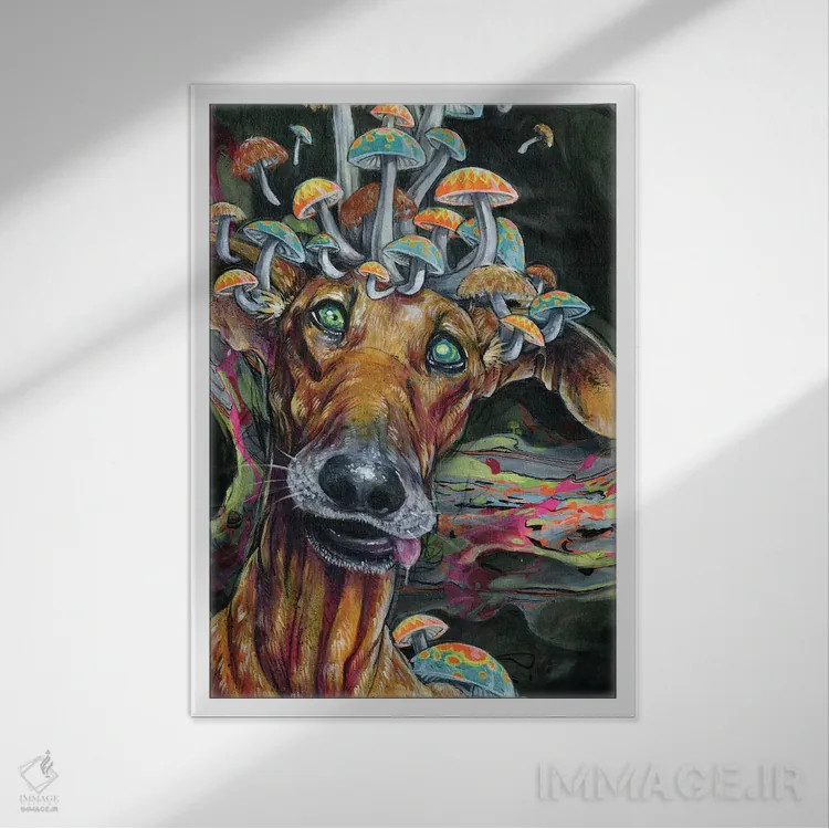 تابلو غار دوایت اثر آرت برادران اسوارتز (استودیوی هنری) - نمای قابدار سفید