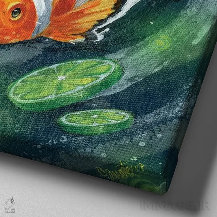 تابلو گمشده در لیموها اثر آرت برادران اسوارتز (استودیوی هنری) - نمای نزدیک بافت بوم