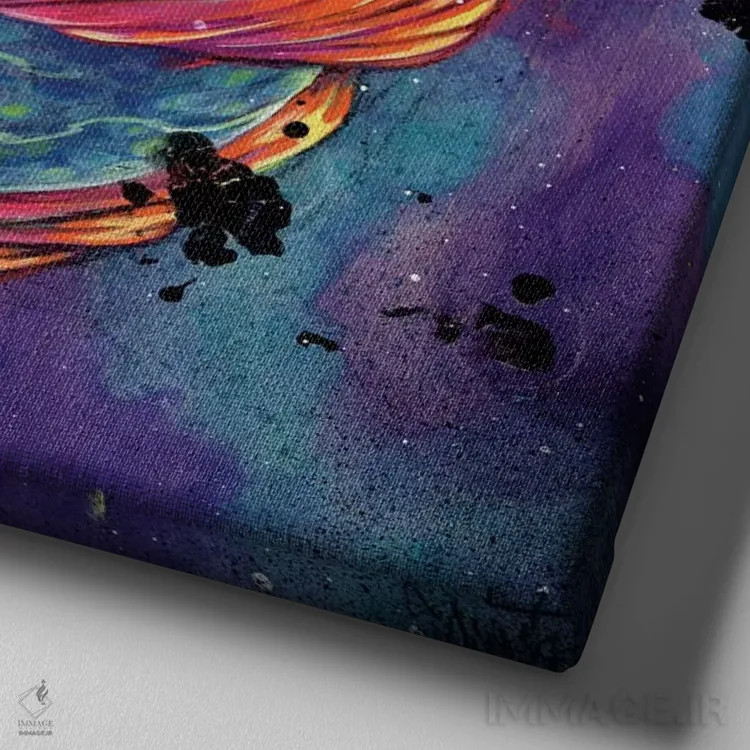 تابلو ایدهٔ هیچبودن اثر آرت برادران اسوارتز (استودیوی هنری) - نمای نزدیک بافت بوم