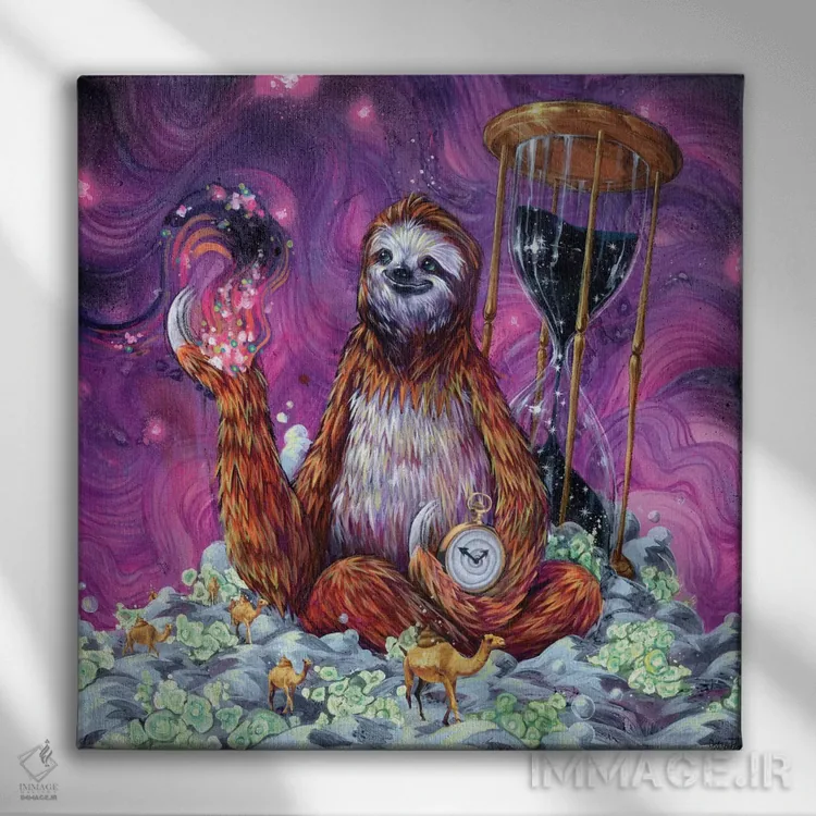 تابلو اسلات کُند ارباب زمان اثر آرت برادران اسوارتز (استودیوی هنری) - نمای روبهرو روی دیوار