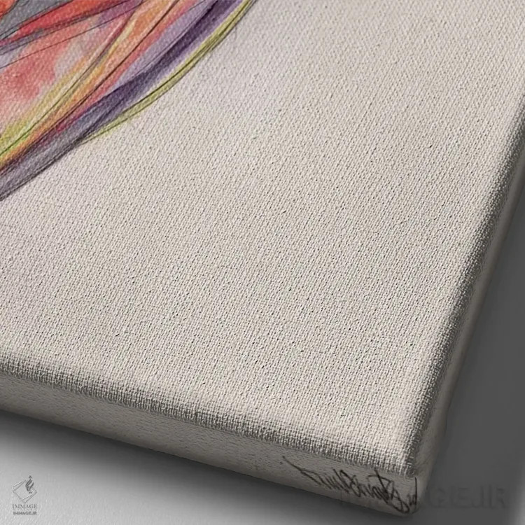 تابلو رویکرد محتاطانه اثر آرت برادران اسوارتز (استودیوی هنری) - نمای نزدیک بافت بوم