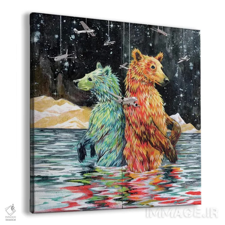 تابلو پشت خرس اثر آرت برادران اسوارتز (استودیوی هنری) - نمای پرسپکتیو محصول