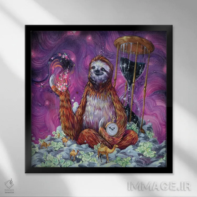 تابلو اسلات کُند ارباب زمان اثر آرت برادران اسوارتز (استودیوی هنری) - نمای قابدار مشکی