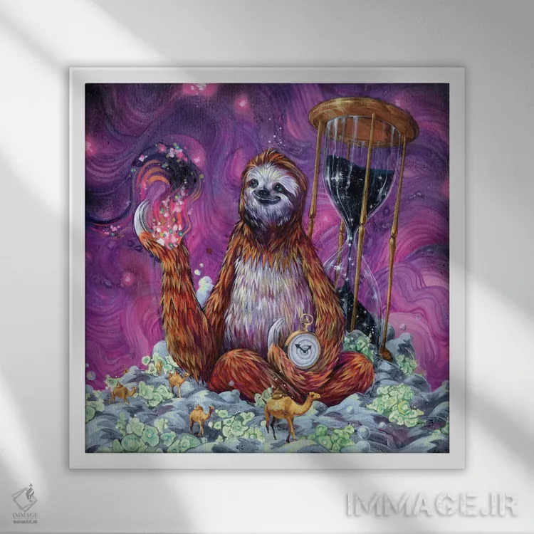 تابلو اسلات کُند ارباب زمان اثر آرت برادران اسوارتز (استودیوی هنری) - نمای قابدار سفید