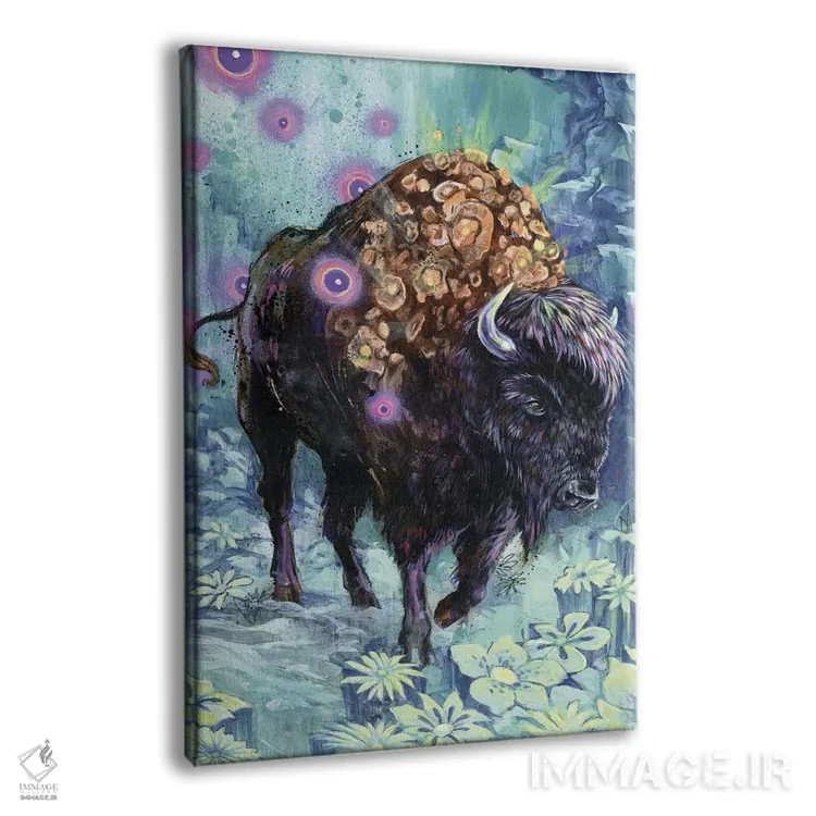 تابلو شکوفهٔ گاومیش اثر آرت برادران اسوارتز (استودیوی هنری) - نمای پرسپکتیو محصول