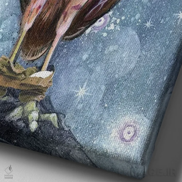 تابلو اینجا همه دوستیم، درسته؟ اثر آرت برادران اسوارتز (استودیوی هنری) - نمای نزدیک بافت بوم