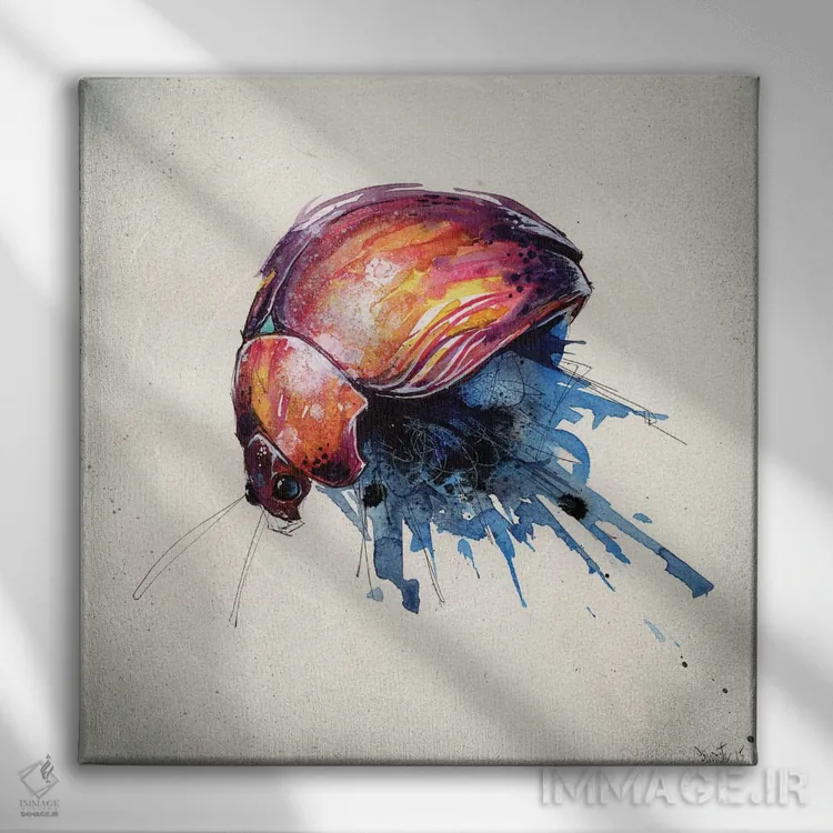 تابلو آب سوسک III اثر آرت برادران اسوارتز (استودیوی هنری) - نمای روبهرو روی دیوار