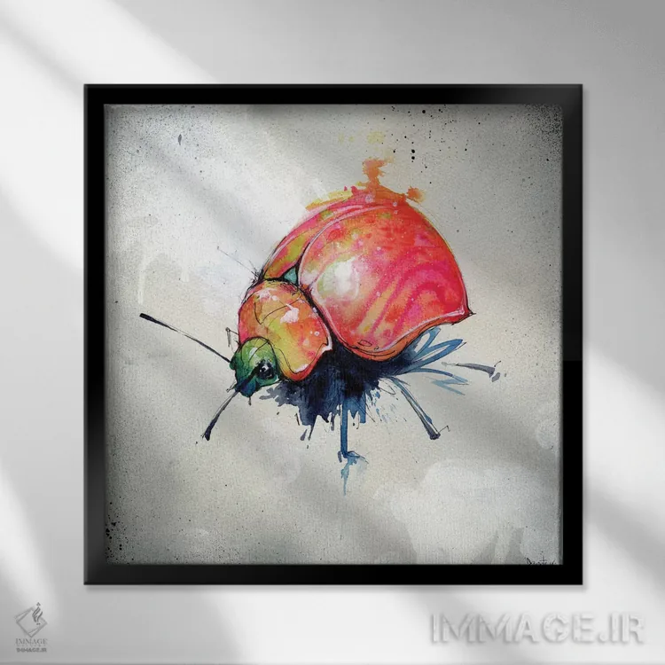 تابلو آب سوسک I اثر آرت برادران اسوارتز (استودیوی هنری) - نمای قابدار مشکی