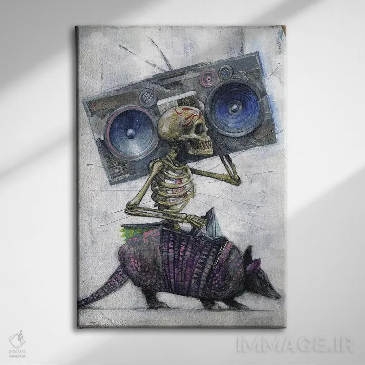 تابلو نه میتونه متوقف شه نه میخواد اثر آرت برادران اسوارتز (استودیوی هنری) - نمای روبهرو روی دیوار