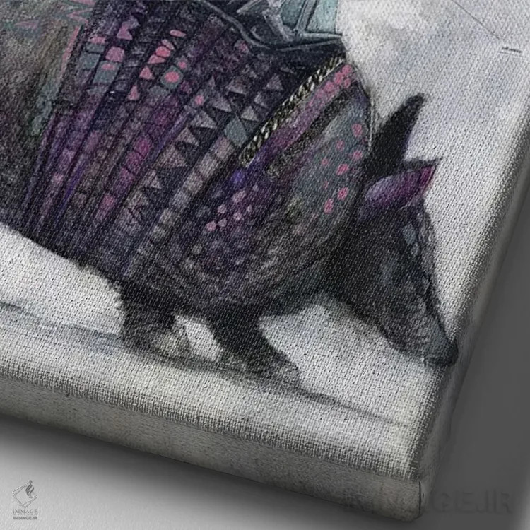 تابلو نه میتونه متوقف شه نه میخواد اثر آرت برادران اسوارتز (استودیوی هنری) - نمای نزدیک بافت بوم