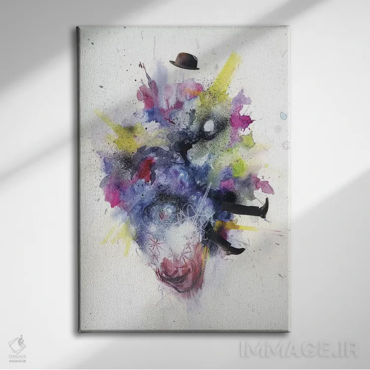 تابلو مرگ ایگو اثر آرت برادران اسوارتز (استودیوی هنری) - نمای روبهرو روی دیوار