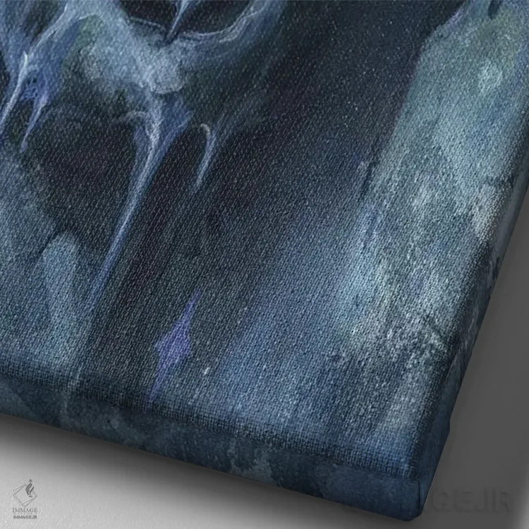 تابلو مرایِ خونسرد اثر آرت برادران اسوارتز (استودیوی هنری) - نمای نزدیک بافت بوم