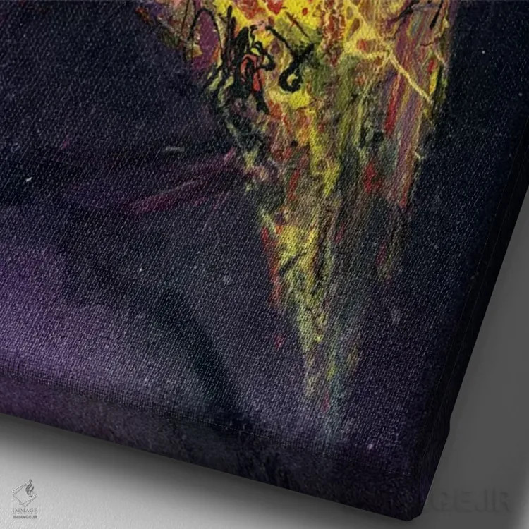 تابلو اثرگذار اثر آرت برادران اسوارتز (استودیوی هنری) - نمای نزدیک بافت بوم