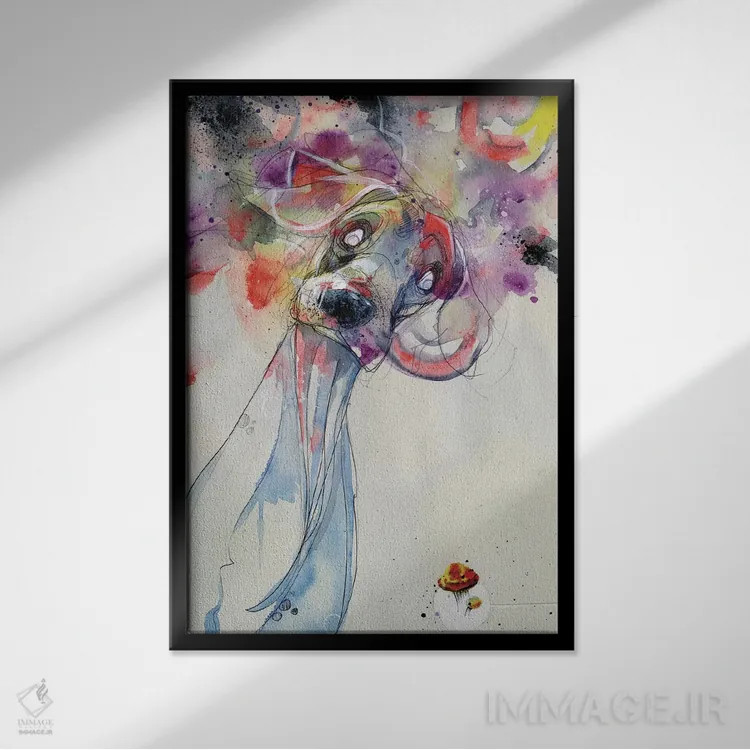 تابلو رنگ خارج از خطوطت اثر آرت برادران اسوارتز (استودیوی هنری) - نمای قابدار مشکی
