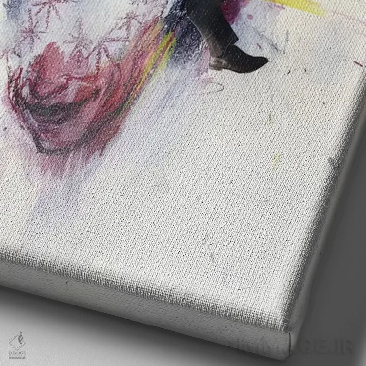 تابلو مرگ ایگو اثر آرت برادران اسوارتز (استودیوی هنری) - نمای نزدیک بافت بوم