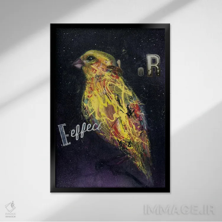 تابلو اثرگذار اثر آرت برادران اسوارتز (استودیوی هنری) - نمای قابدار مشکی