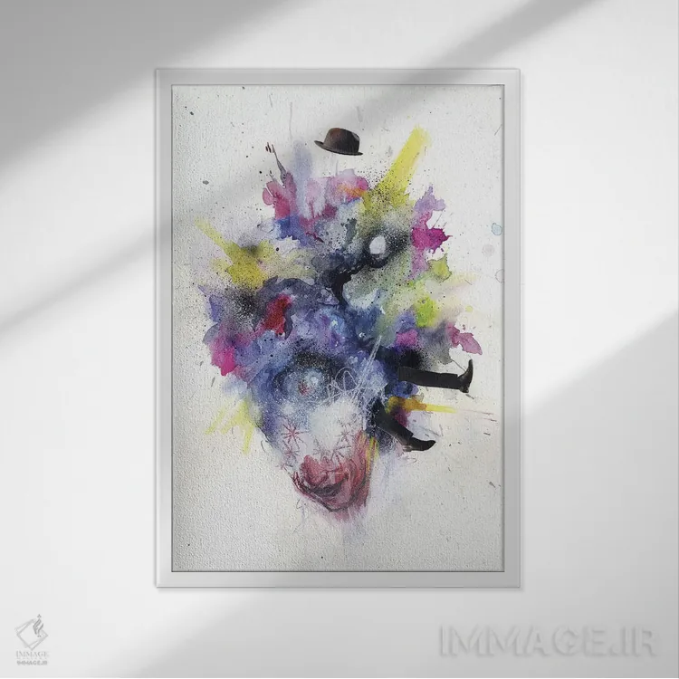 تابلو مرگ ایگو اثر آرت برادران اسوارتز (استودیوی هنری) - نمای قابدار سفید