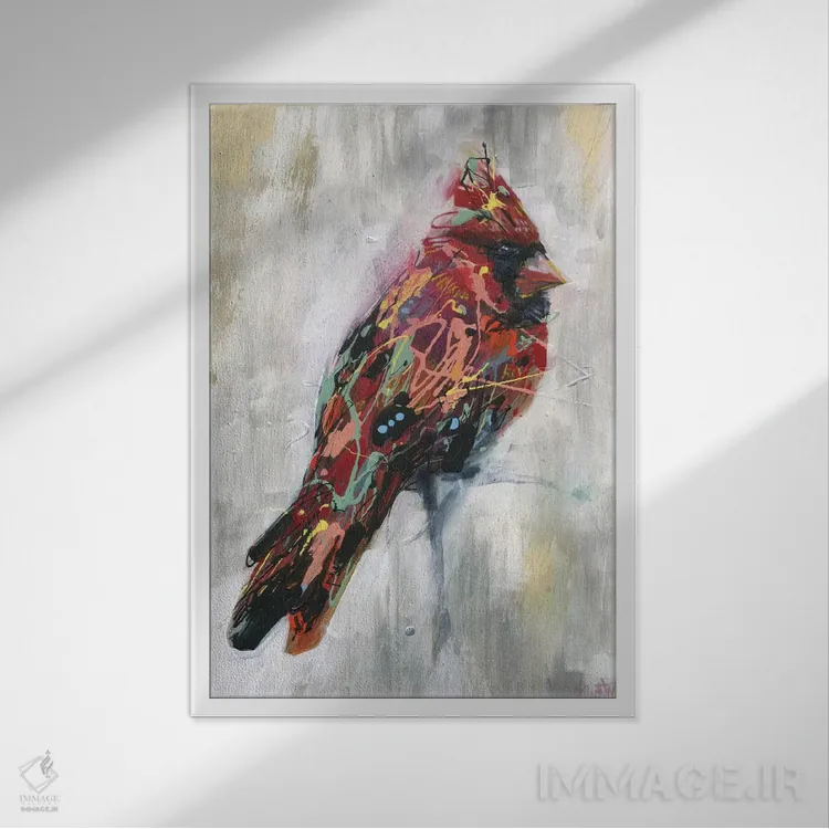 تابلو پرهای ازرا اثر آرت برادران اسوارتز (استودیوی هنری) - نمای قابدار سفید