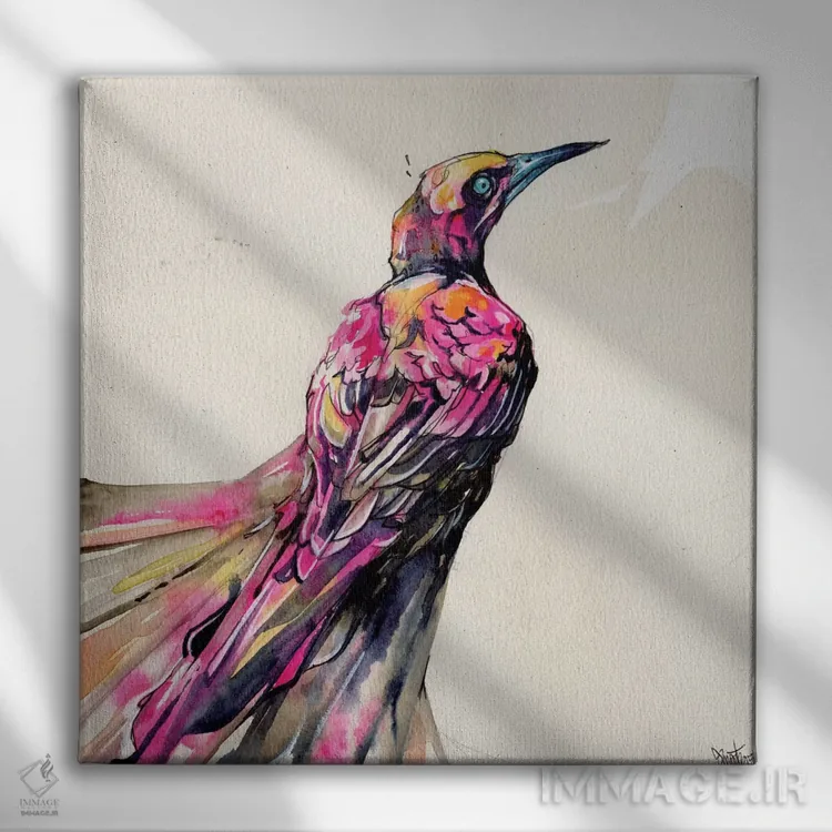 تابلو گراکل I (پرنده) اثر آرت برادران اسوارتز (استودیوی هنری) - نمای روبهرو روی دیوار