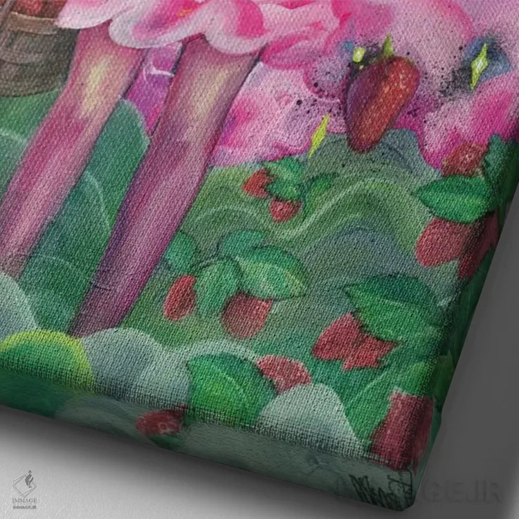 تابلو چشمهای کالیدوسکوپی اثر آرت برادران اسوارتز (استودیوی هنری) - نمای نزدیک بافت بوم