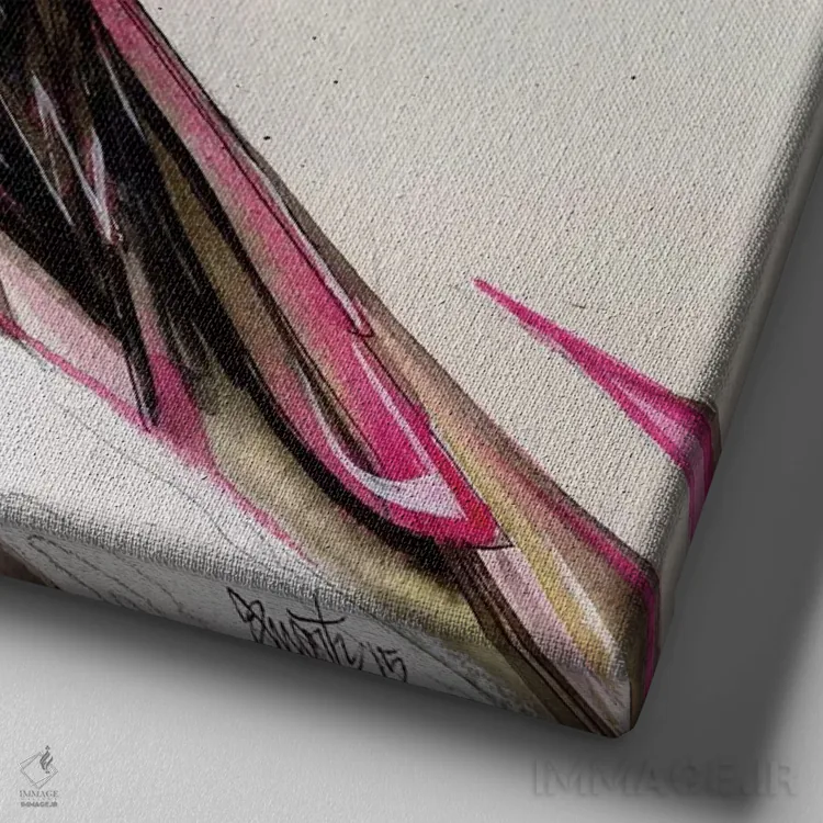 تابلو گراکل III (پرنده) اثر آرت برادران اسوارتز (استودیوی هنری) - نمای نزدیک بافت بوم