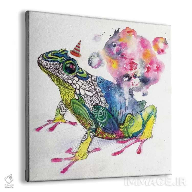 تابلو قورباغهٔ مهمانی اثر آرت برادران اسوارتز (استودیوی هنری) - نمای پرسپکتیو محصول