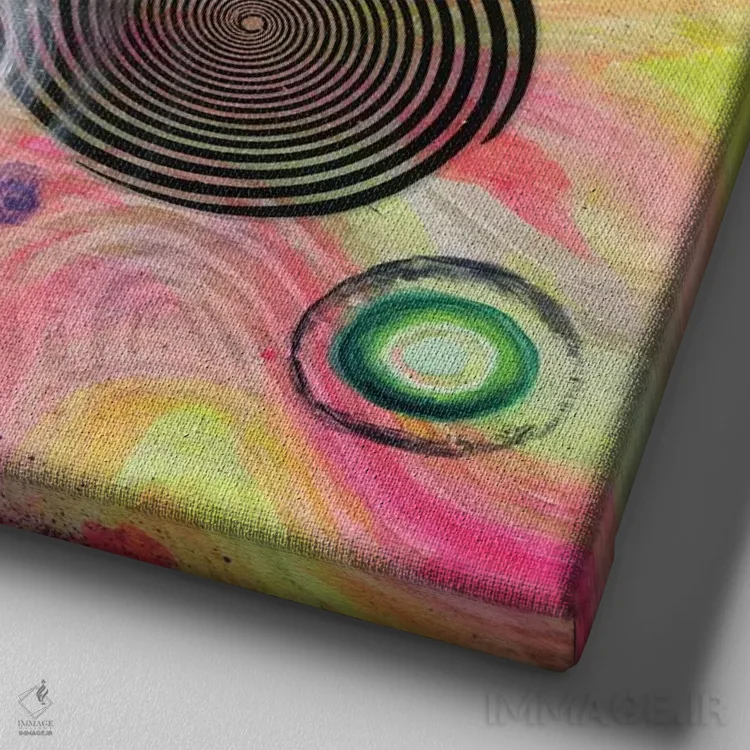 تابلو آهسته زمزمه کن اثر آرت برادران اسوارتز (استودیوی هنری) - نمای نزدیک بافت بوم