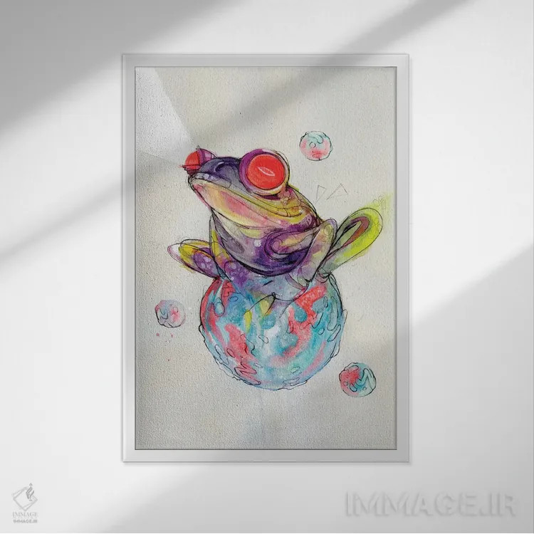 تابلو کرانچ کره بادامزمینی اثر آرت برادران اسوارتز (استودیوی هنری) - نمای قابدار سفید