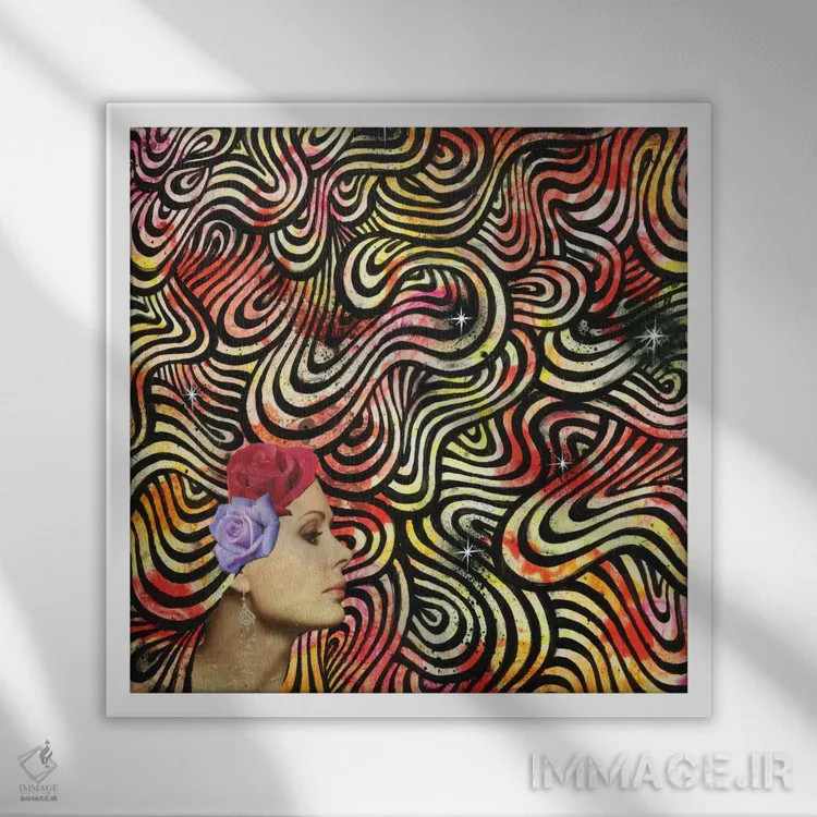 تابلو مد و جزر اثر آرت برادران اسوارتز (استودیوی هنری) - نمای قابدار سفید